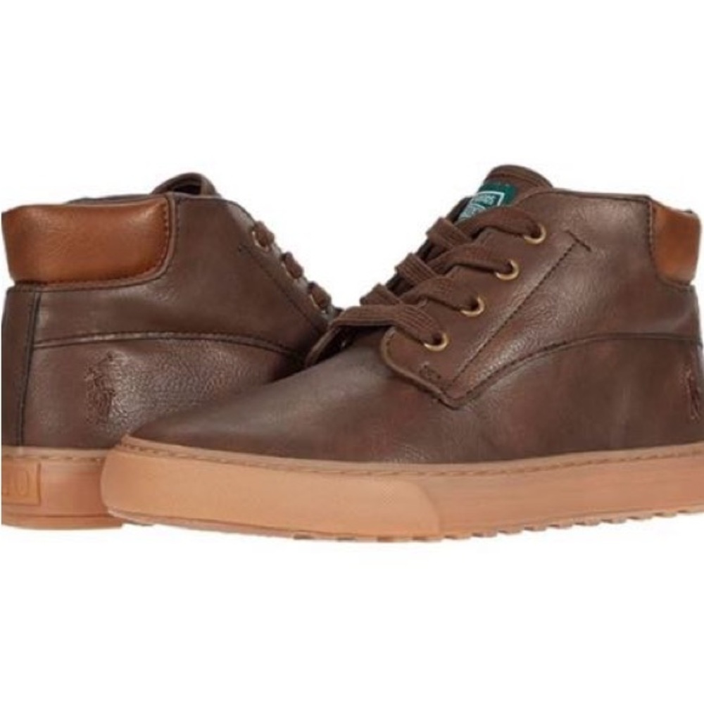 Polo by Ralph Lauren Brown Chukka Boots with Leather Upper
